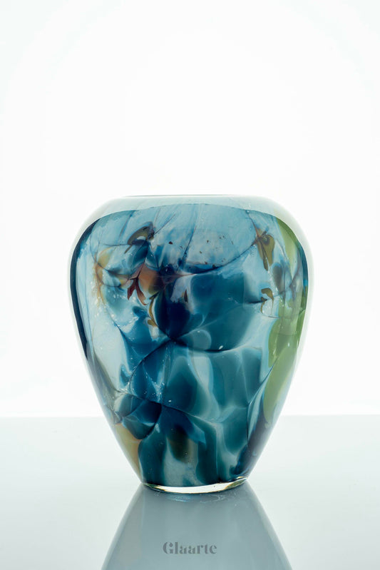 Szklany wysoki wazon dekoracyjny Kori Cuore