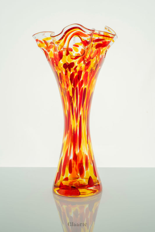Szklany wysoki wazon dekoracyjny Lava Clessidra