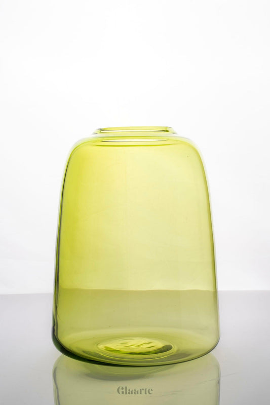 Wysoki szklany wazon dekoracyjny Vasetto Pistacchio - Glaarte