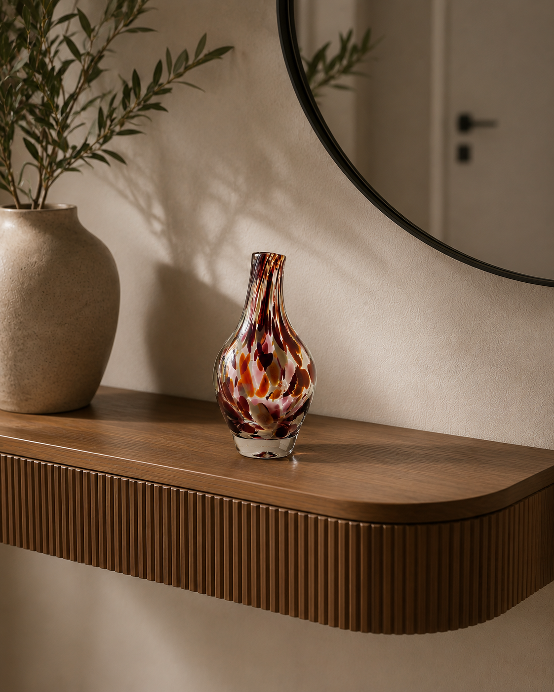Szklany wazon dekoracyjny Plum Ornament
