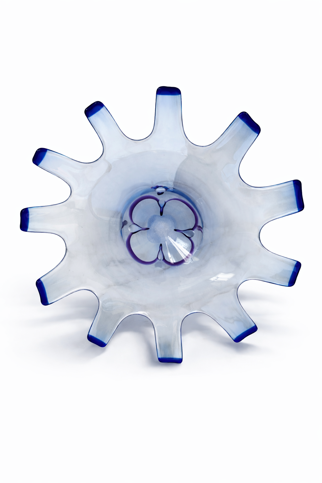 Kryształowa misa dekoracyjna Azure Bloom