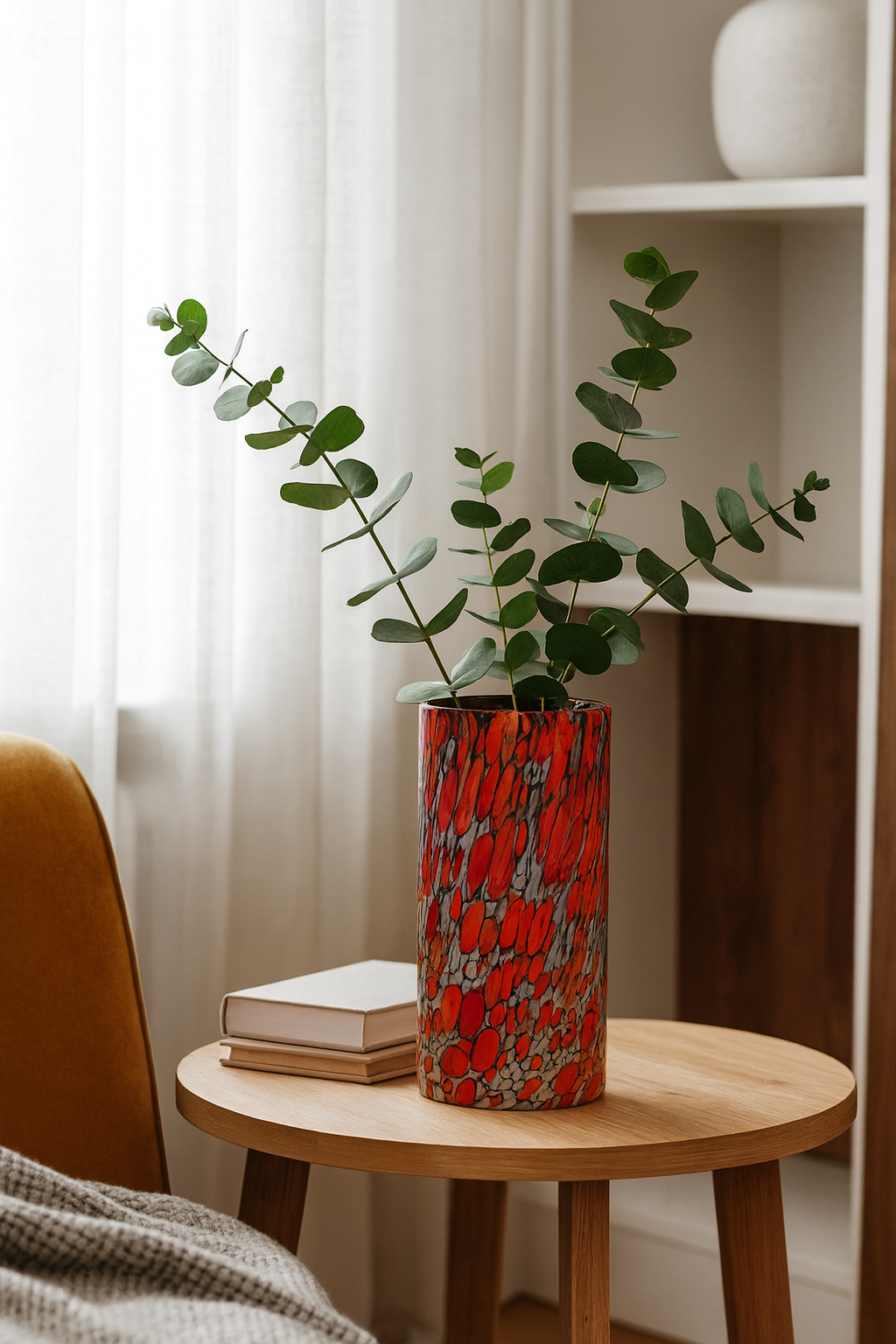 Dekoracyjny pomarańczowy wazon Ladrar