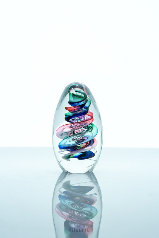 Kryształowe jajko dekoracyjne Uovo Azzurro Rosa