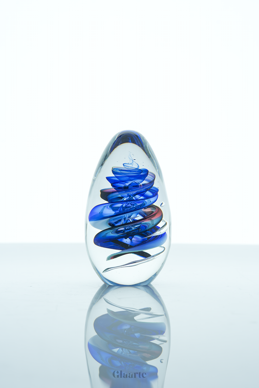 Kryształowe jajko dekoracyjne Uovo Blu