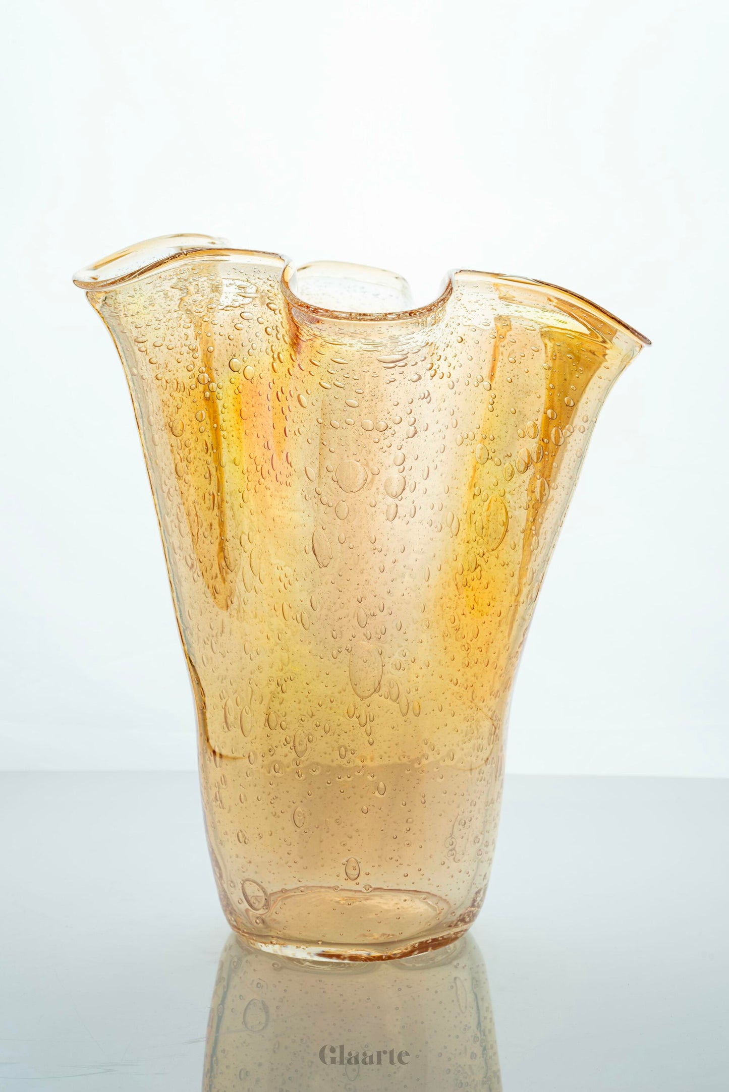 Szklany wysoki wazon dekoracyjny Shan