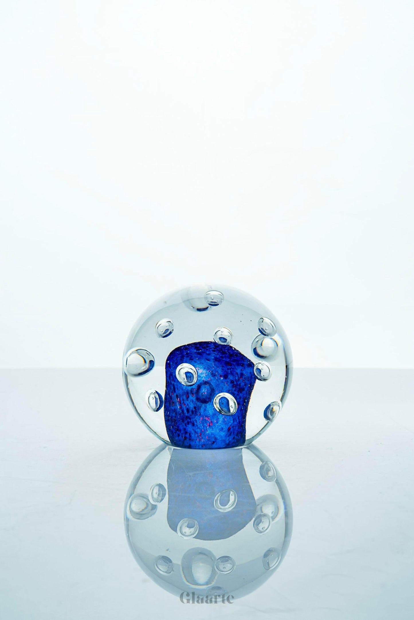 Kryształowy przycisk do papieru ozdoba Solar Azul - Glaarte