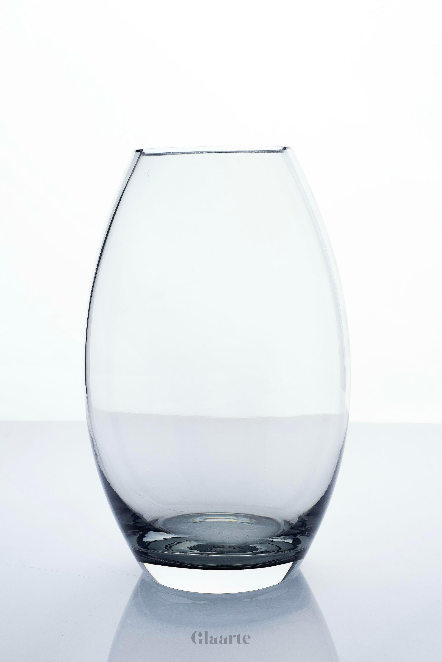 Szklany wazon dekoracyjny Abultado Gris - Glaarte