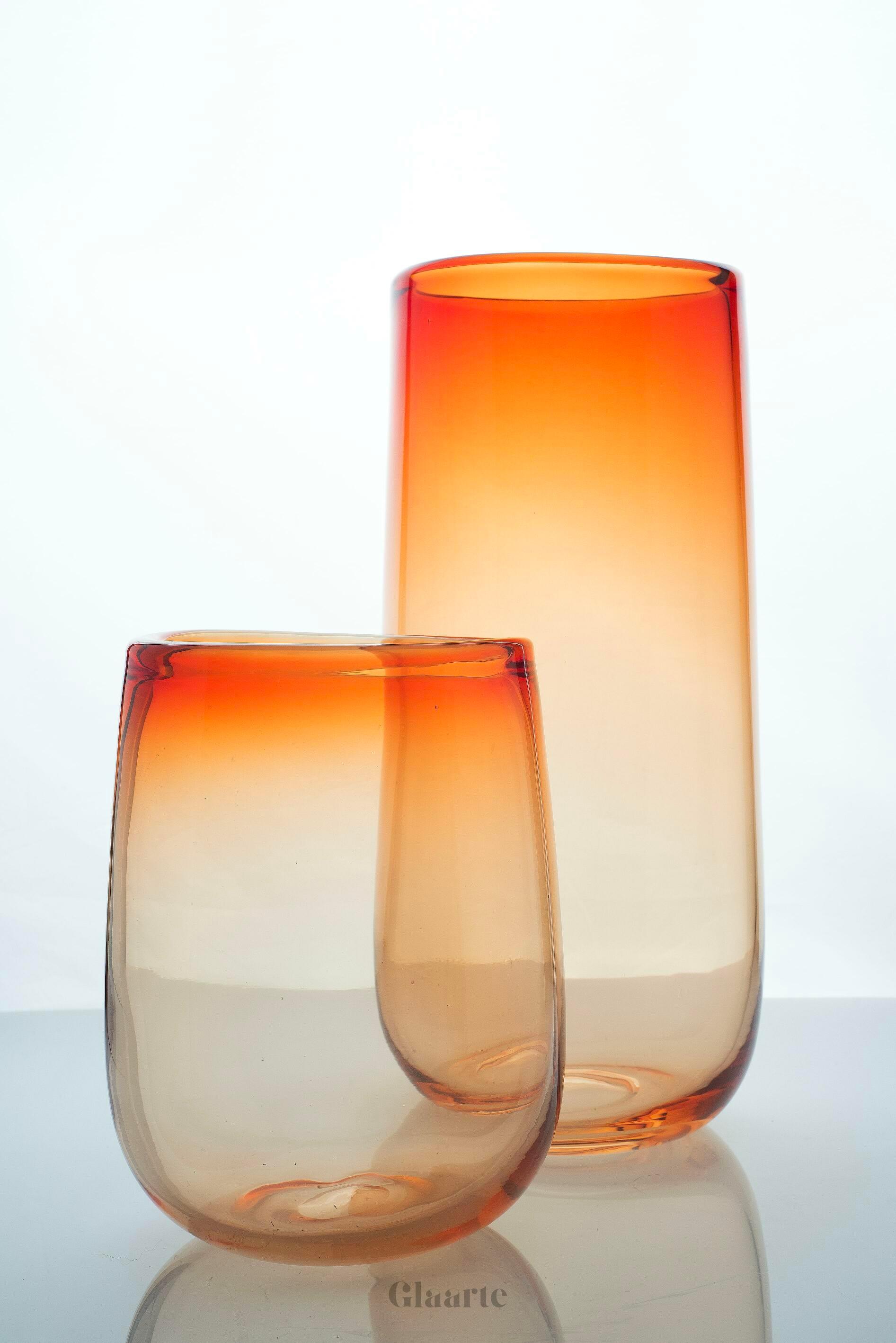 Szklany zestaw wazonów dekoracyjny Ocaso - Glaarte