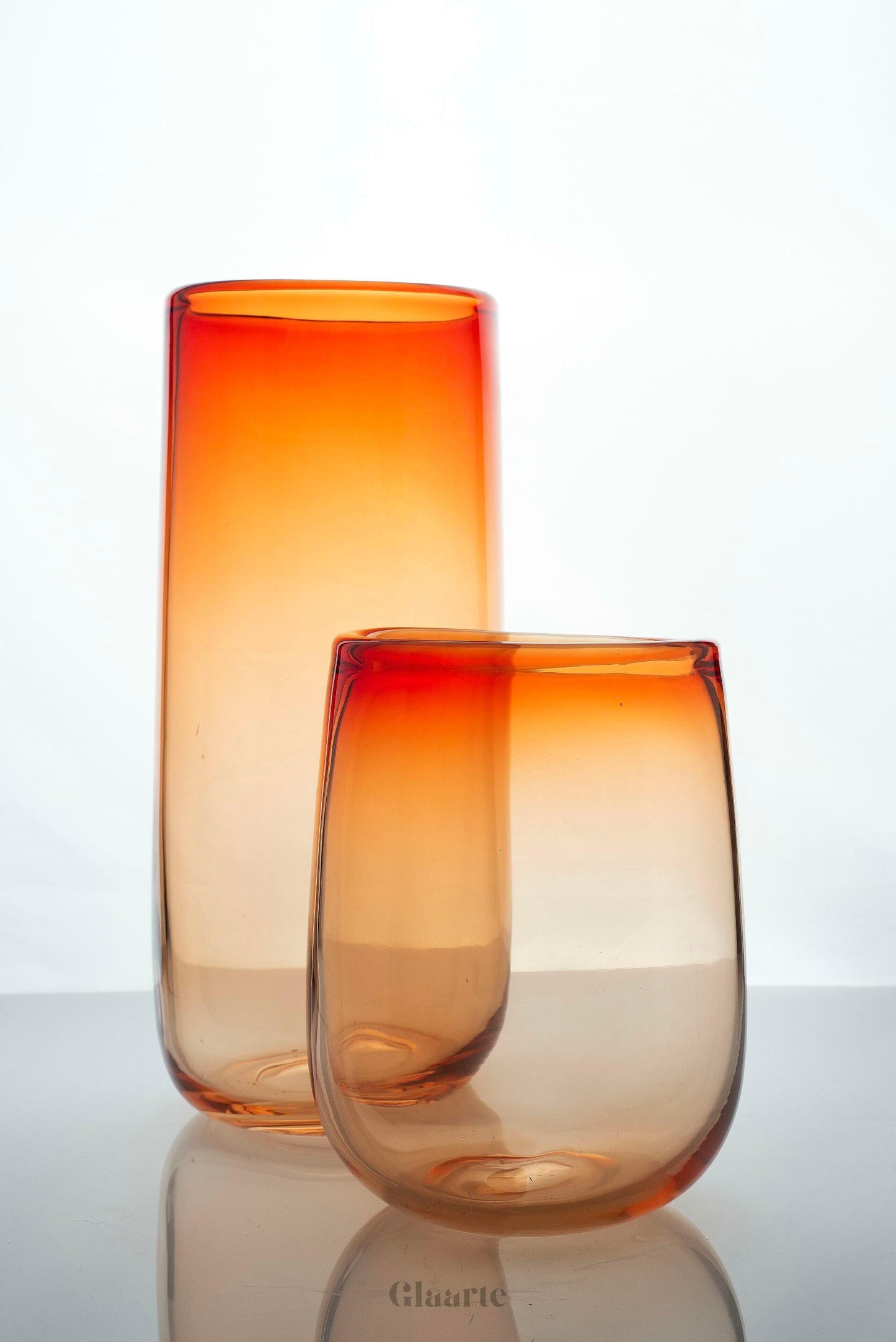 Szklany zestaw wazonów dekoracyjny Ocaso - Glaarte