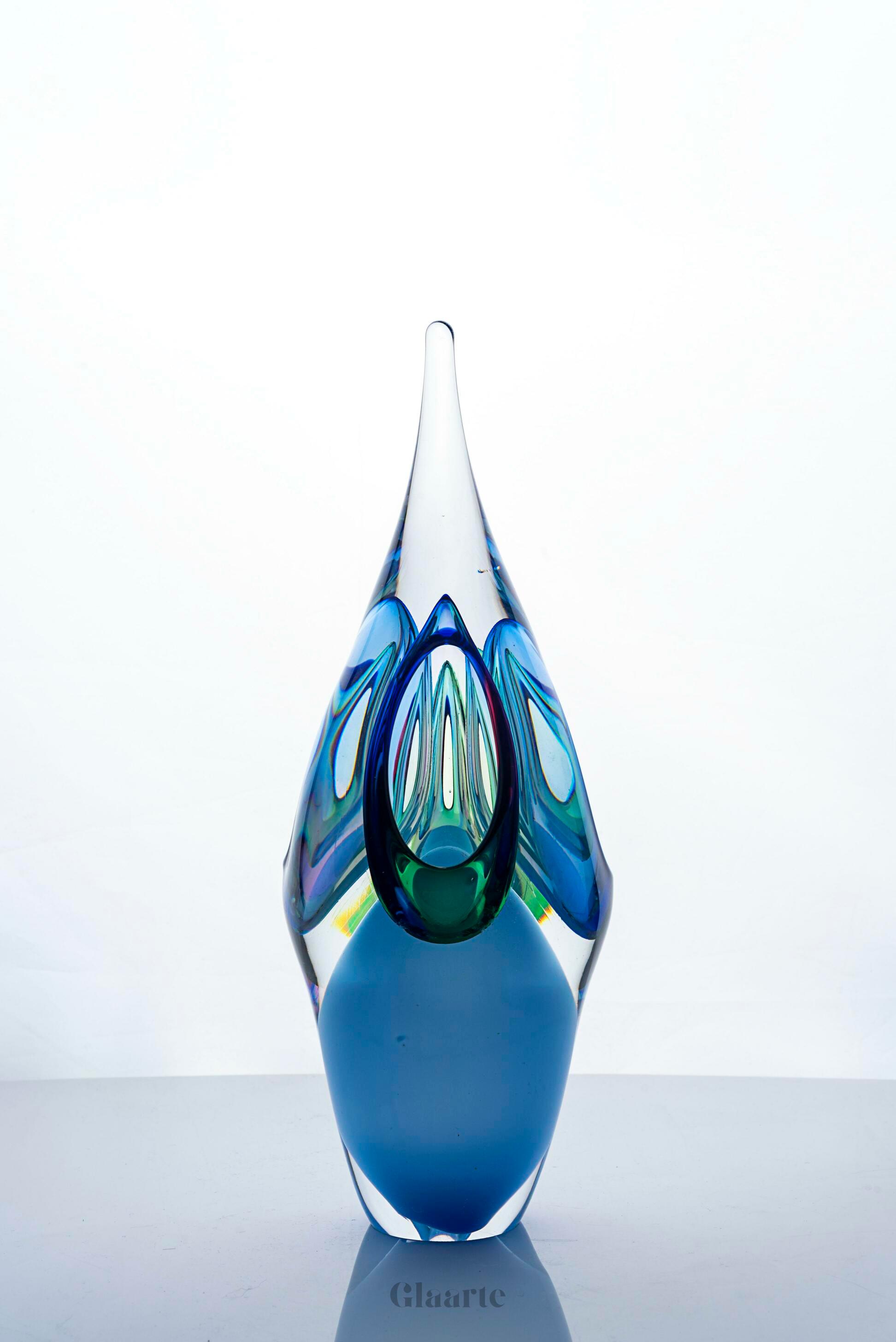 Kryształowa rzeźba szklana dekoracyjna Portal de Cristal - Glaarte