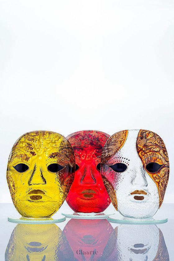 Szklana maska dekoracyjna Calma - Glaarte