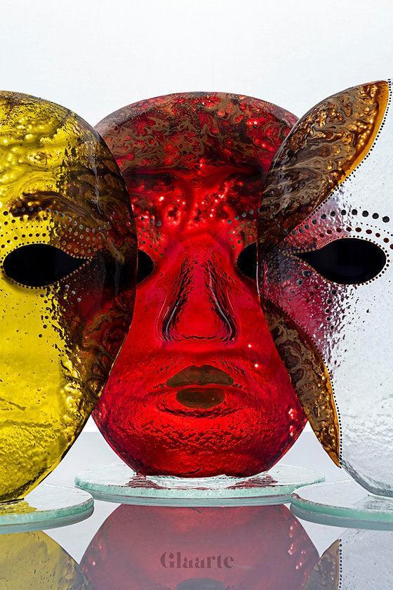 Szklana maska dekoracyjna Calma - Glaarte