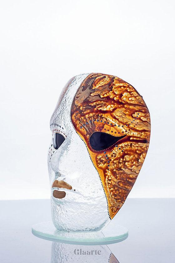 Szklana maska dekoracyjna Doppio - Glaarte