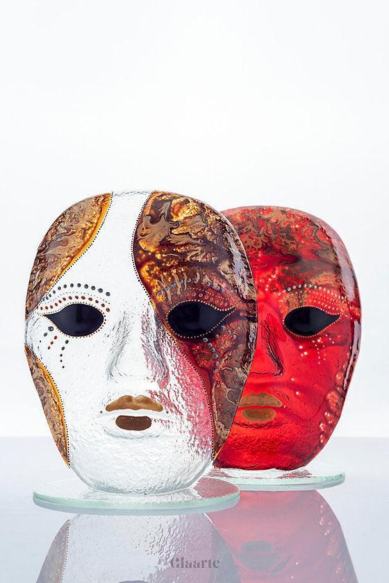 Szklana maska dekoracyjna Doppio - Glaarte