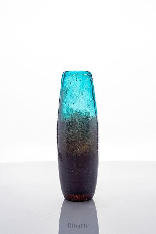 Szklany wazon dekoracyjny Huso Blue - Glaarte