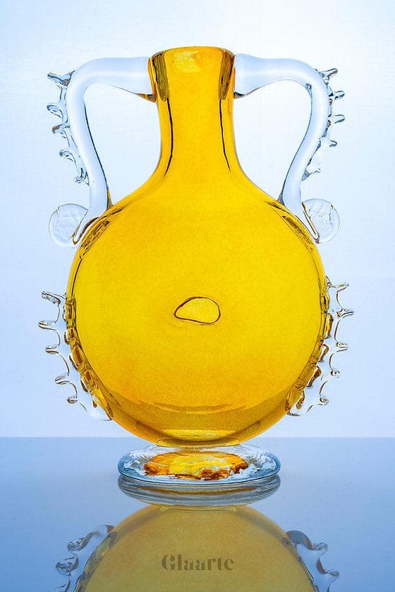 Szklany wazon dekoracyjny Kogut - Glaarte