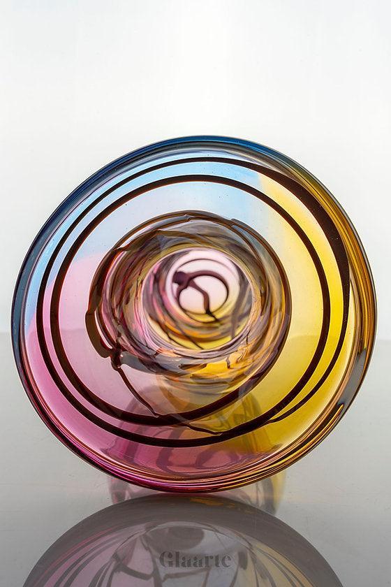 Kryształowy wazon dekoracyjny malowany Polana - Glaarte