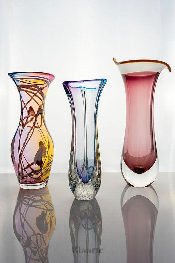 Kryształowy wazon dekoracyjny malowany Polana - Glaarte