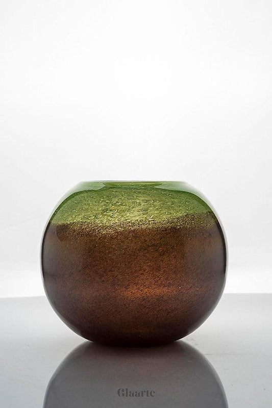 Szklany wazon dekoracyjny kula Sfera Verde - Glaarte