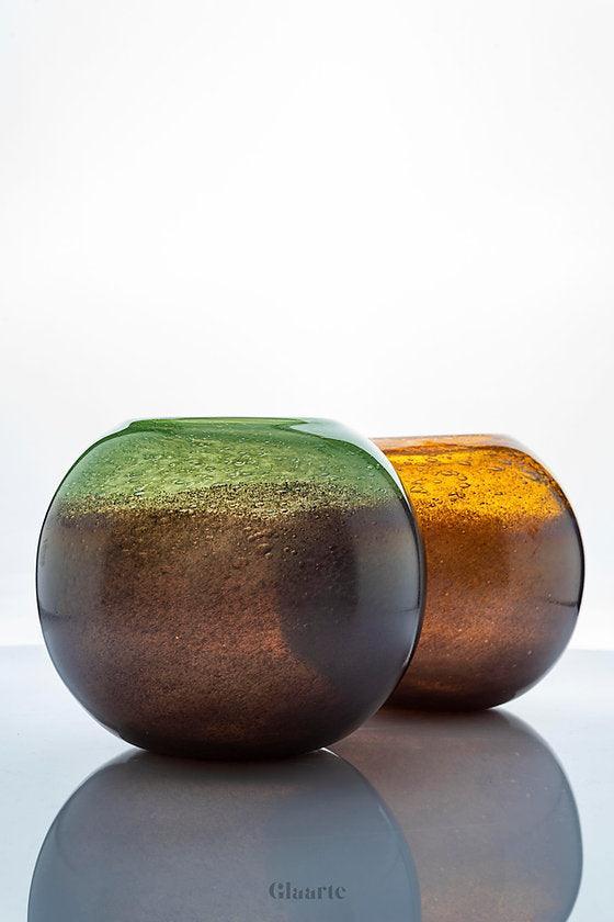 Szklany wazon dekoracyjny kula Sfera Verde - Glaarte