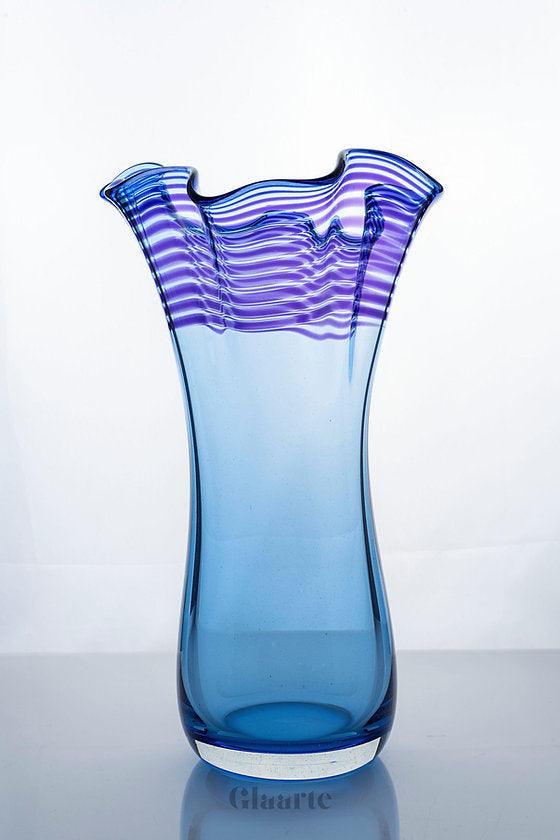 Kryształowy wysoki wazon dekoracyjny Silk Vojo - Glaarte