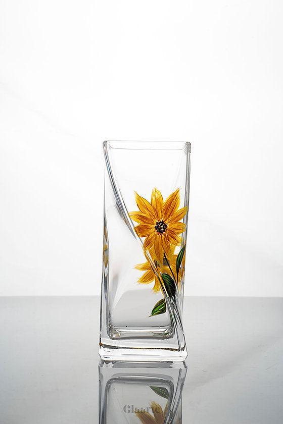 Szklany zestaw wazonów dekoracyjnych Girasol - Glaarte