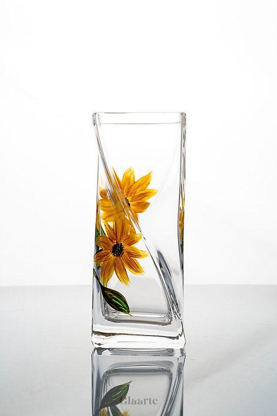 Szklany zestaw wazonów dekoracyjnych Girasol - Glaarte